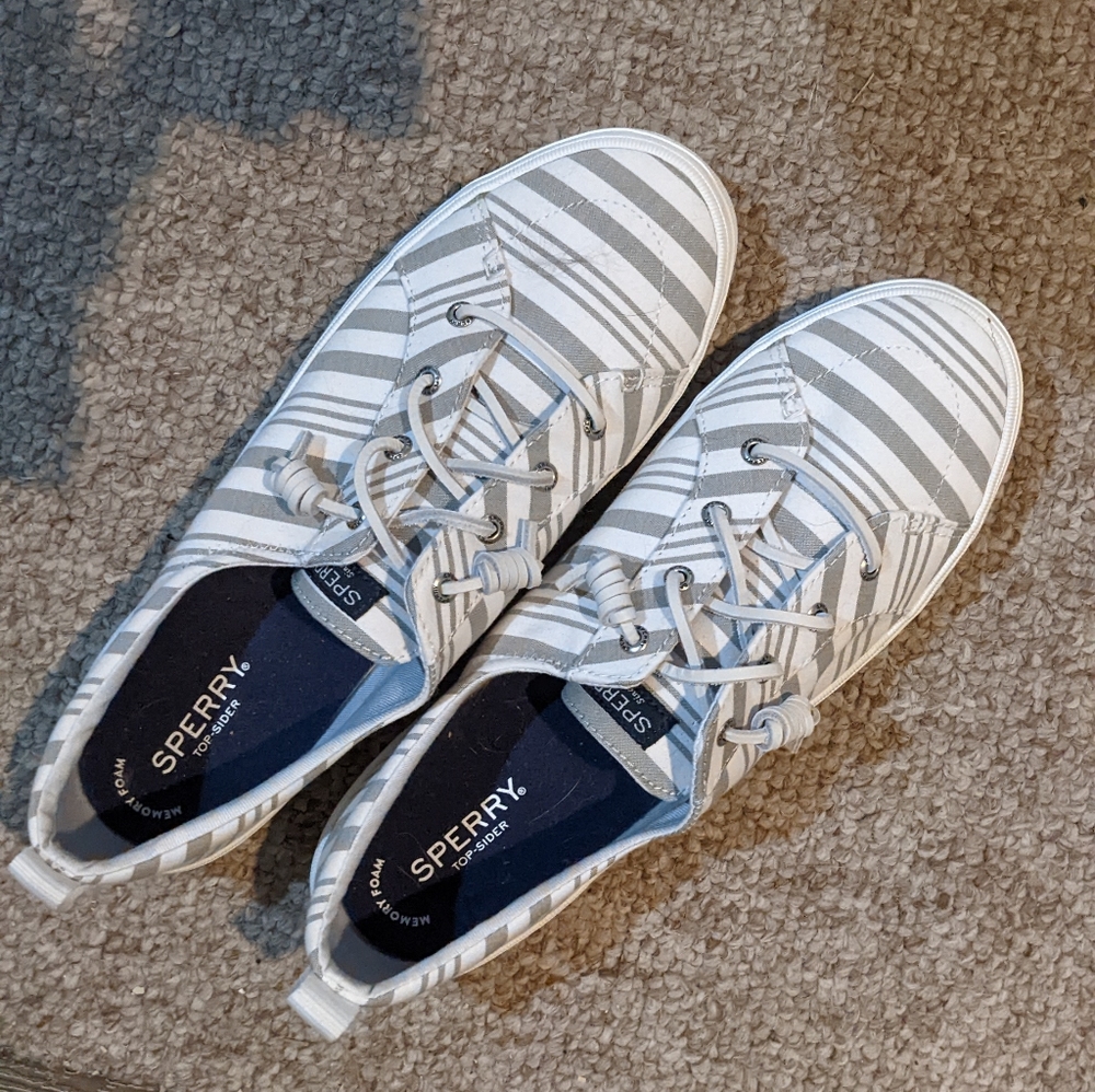 Sperry sneakers.